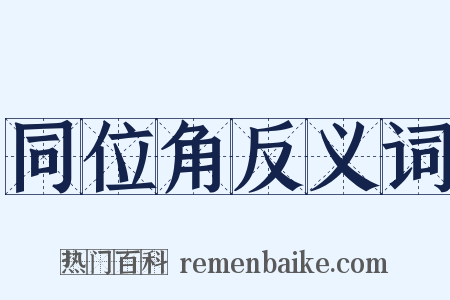 同位角反义词是什么意思的图片